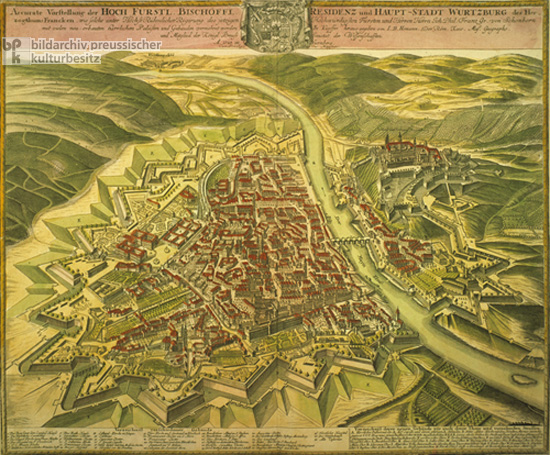 Plan der Residenz- und Hauptstadt Würzburg im Jahre 1723 (1723/24)